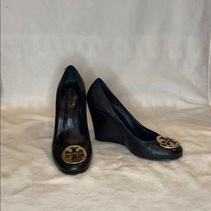 Tory Burch Leather Wedges